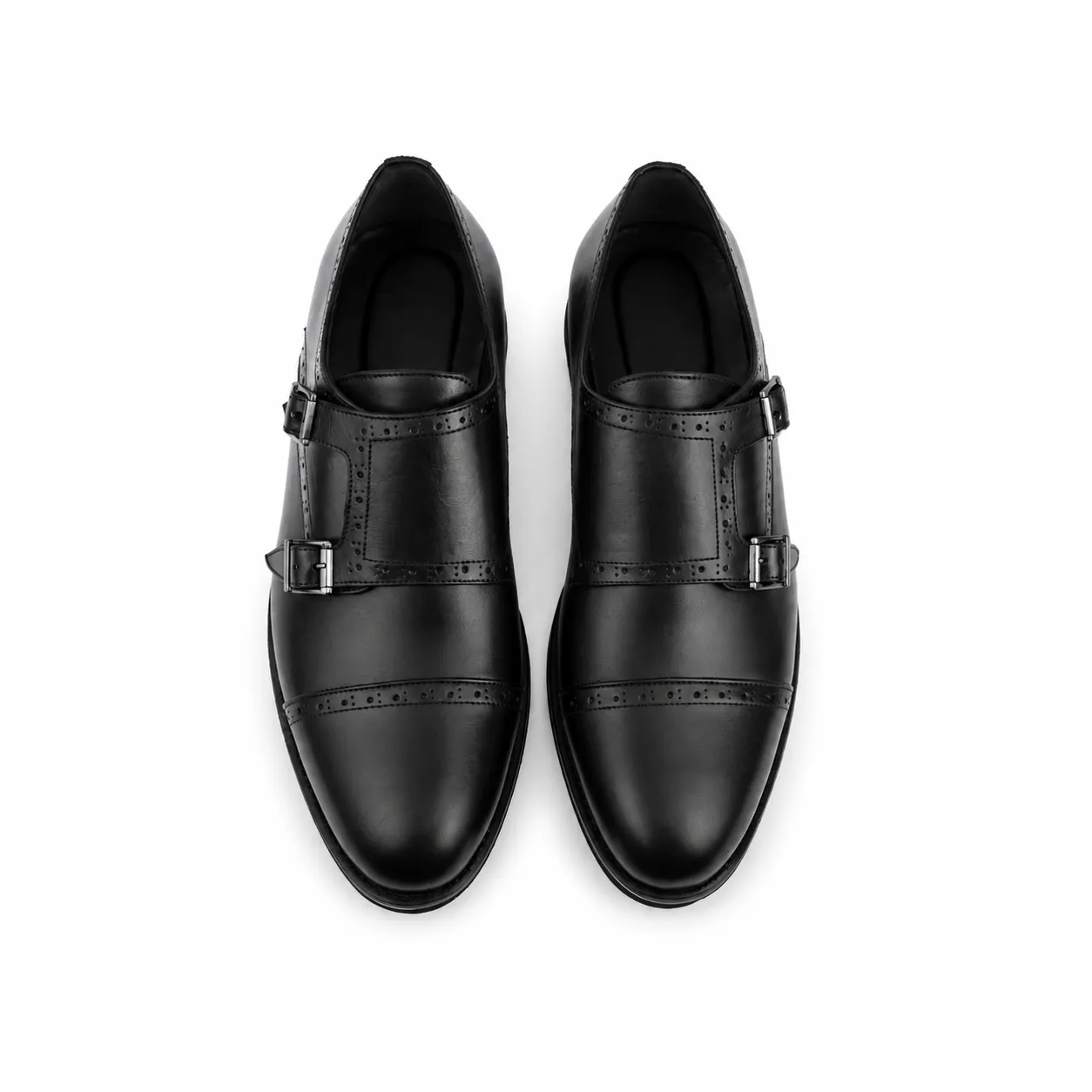 Chaussure homme 101-2 noir deux boucle miniature